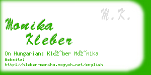 monika kleber business card